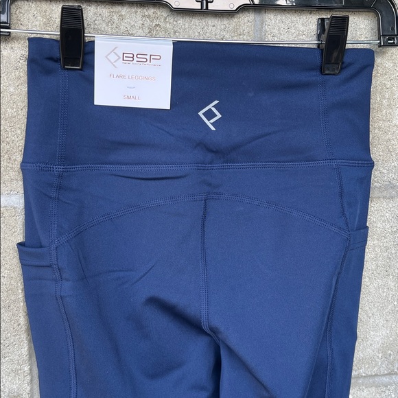 BSP Women's Spandex Flare Pants with Pockets Gym Workout Leggings NWT $68 - Picture 11 of 11